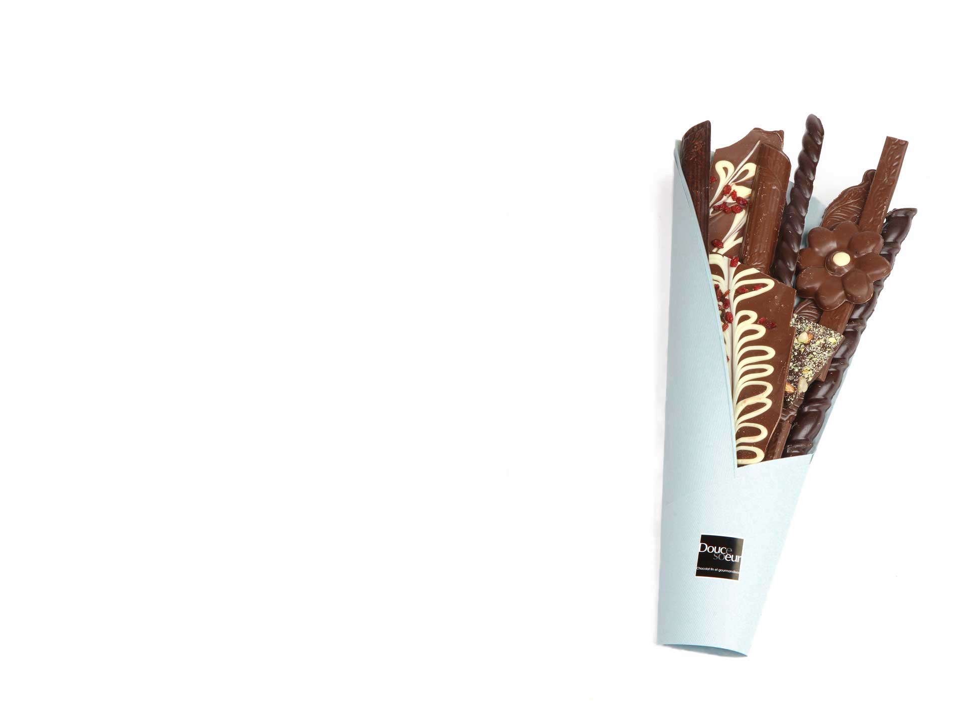 Bouquet sans sucre chocolat fin - DouceSoeur - Chocolaterie Montréal