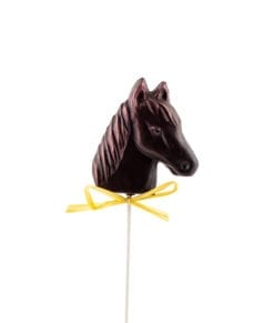 Suçons en chocolat en forme de tête de cheval