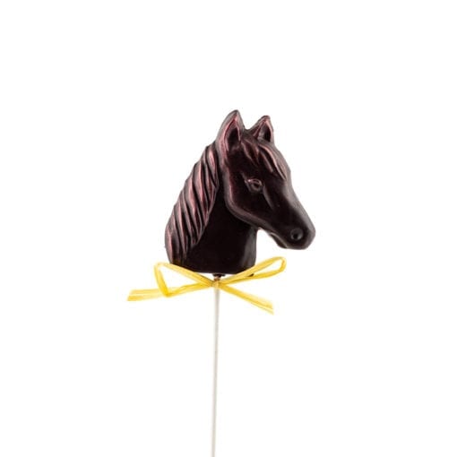 Suçons en chocolat en forme de tête de cheval