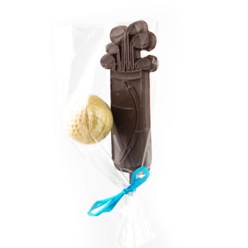 Chocolat pour golfeur - sac de golf et balle en chocolat