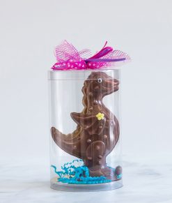 Chocolat pour Pâques en forme de dinosaure fait dans l'est de Montréal dans Tétreaultville (Mercier-Est).