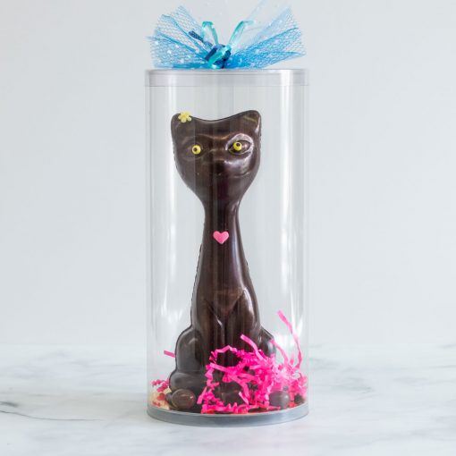 Chocolat pour Pâques en forme de chat fait dans l'est de Montréal dans Tétreaultville (Mercier-Est).