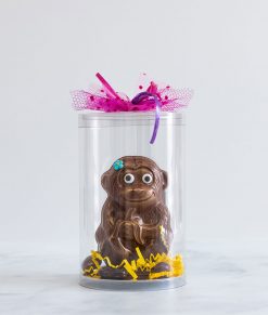 Chocolat pour Pâques en forme de singe fait à Montréal
