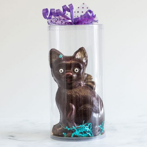 Chocolat pour Pâques en forme de chat fait dans l'est de Montréal dans Tétreaultville (Mercier-Est).